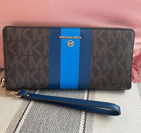 MICHAEL KORS WALLET - BROWN/BLUE Like New