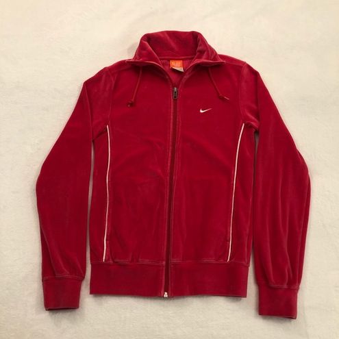 Nike The Athletic Dept Pink Velour Full Zip Up Track Jacket Sweatshirt Womens S $28 - From Ryan