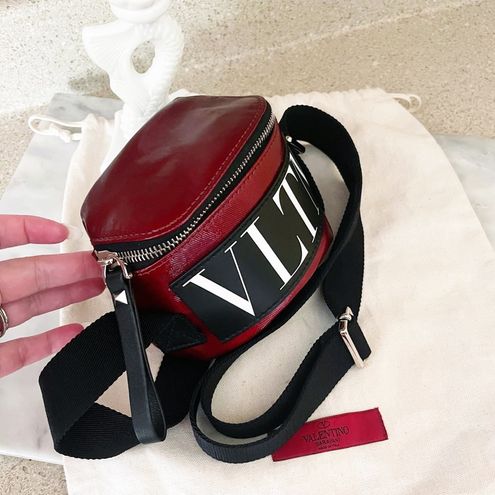 VLTN Canvas Belt Bag in Red - Valentino Garavani