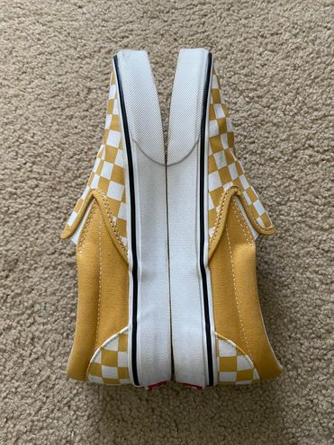 Vans Yellow Checkered Slip On Size 9 - $48 (20% Off Retail) - From liv