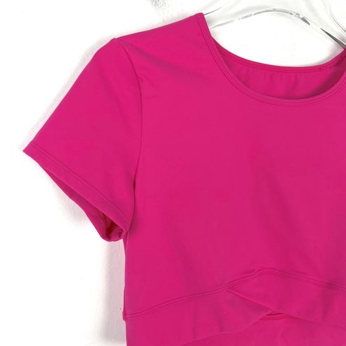 Halara NWT Cloudful Fabric Crossover Hem Cropped Sports Top Pink Size  Medium M - $21 New With Tags - From Laura