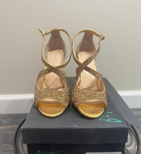 Betsey Johnson AS BAYLI Gold Rhinestone Embellished Betsy Johnson