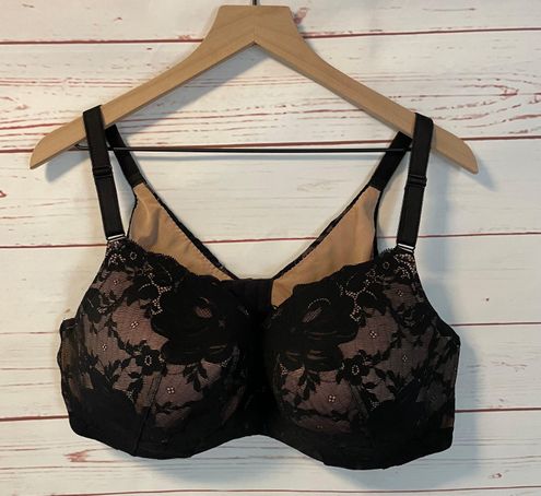 Torrid Lightly Lined Full Coverage Lace Balconette Bra Black Tan 44DDD 44F  Size 44 F / DDD - $16 (70% Off Retail) - From Laura