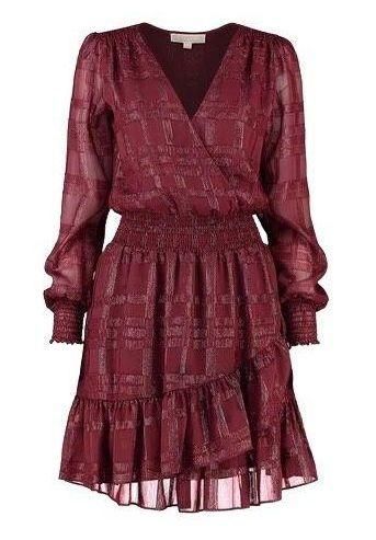 Michael kors shiny deals plaid smocked dress