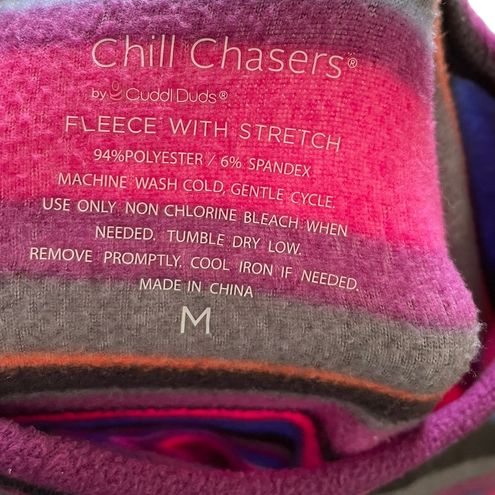 Cuddl Duds Chill Chasers by Fleece Stretch Striped Base Layer Loungewear  Sweater Size M - $22 - From Veronica