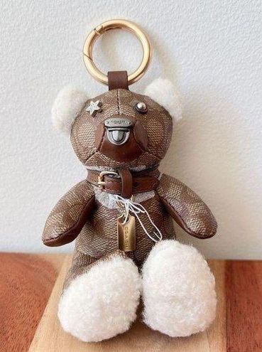 Coach Bear Bag Charm Signature Shearling