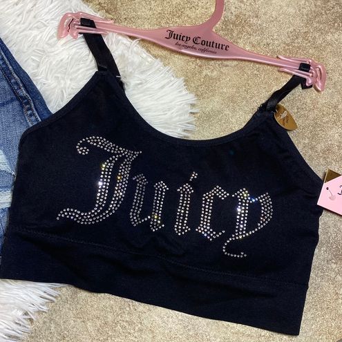 Buy Juicy Couture Black Big Logo Sports Bra - L at ShopLC.