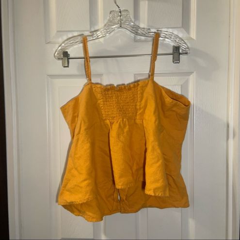 Sofía Jeans by Sofia Vergara Mustard Button Front Blouse Tank 3X - $15 -  From Hayley