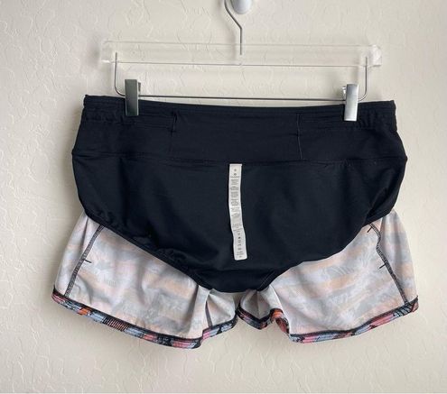 Lululemon Run Times Inversion Shorts Black Blue Orange Pink Stripe 8 - $35  - From Stephanie