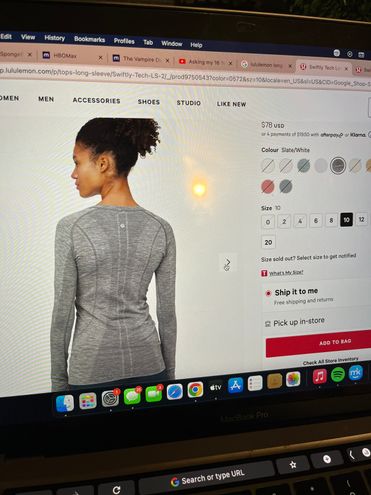 Lululemon Swiftly Tech Long Sleeve 2.0 Gray Size 10 - $75 - From Paris