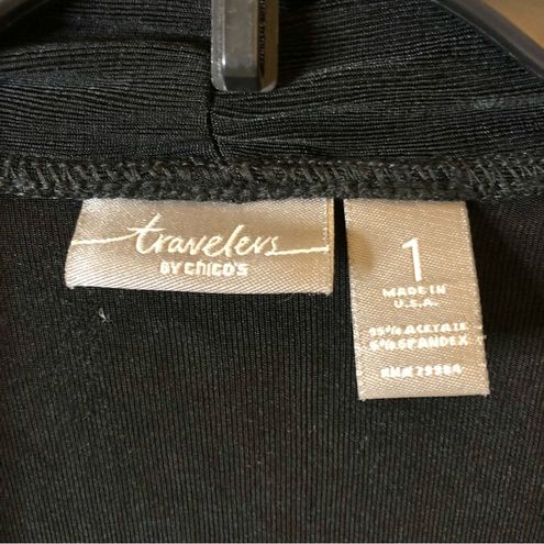 Chico's Travelers Slinky Open Front Cardigan Black 1 - $30 - From Megan