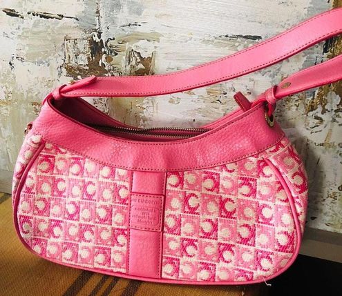 Vintage Liz Claiborne Pink Monogram Baguette Handbag