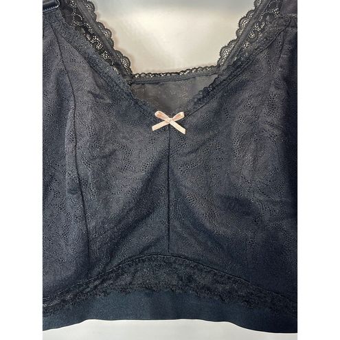 Cacique Bra Womens 18/20 Black Bralette Lace Wireless Pullover Adjustable  Strap Size undefined - $24 - From Tina