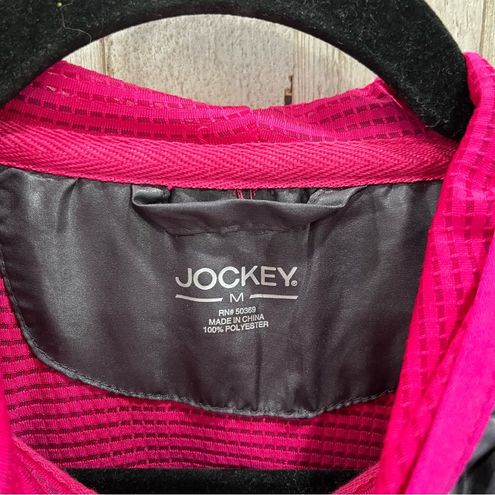 NWT Jockey Sport Gloss Runner Jacket Hi-Fi Pink Hooded Size M - $23 New  With Tags - From Destiny