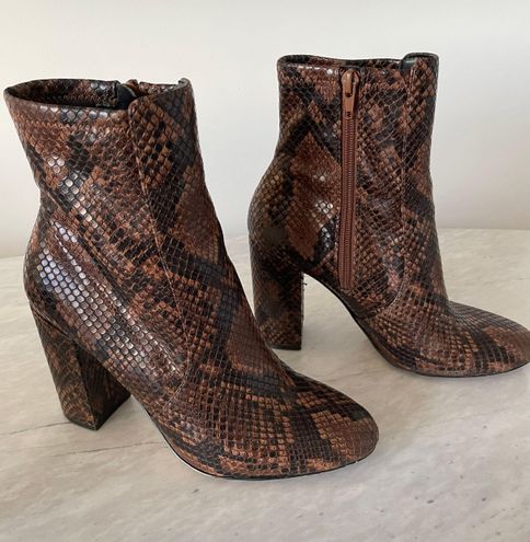 aldo snakeskin booties