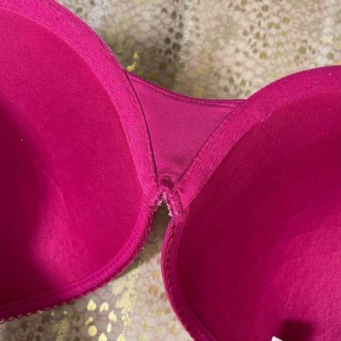 Victoria's Secret Body By Victoria Perfect Shape Magenta Velour Sparkle Bra  38C Size undefined - $25 - From Jessica