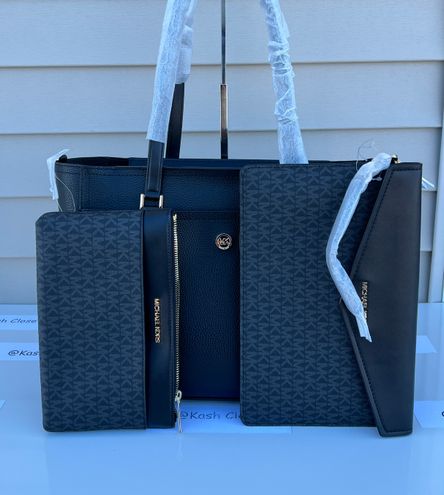  MICHAEL Michael Kors Maisie Large Pebbled Leather 3-IN-1 Tote  Bag (Black) : Clothing, Shoes & Jewelry