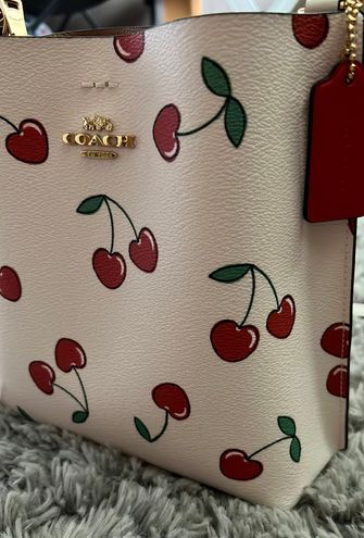 Coach Bags | Coach Mollie Bucket 22 with Heart Cherry Print | Color: Red/White | Size: Os | Thanhthuy2401's Closet