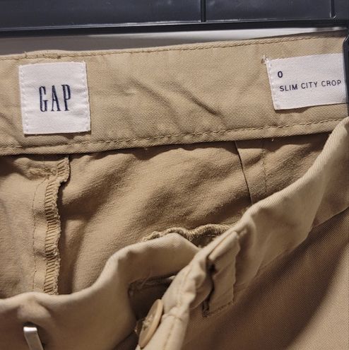 Gap NWOT Women's Slim City Crop Light Khaki Pants Size 0 - $17