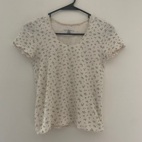 Brandy melville McKenna floral lace thermal top