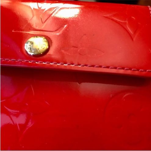 Louis Vuitton, Bags, Louis Vuitton Red Rouge Monogram Vernis Ludlow  Authentic Coin Purse Snap Closure