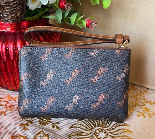 Coach Camera Bag with Horse and Carriage Dot Print