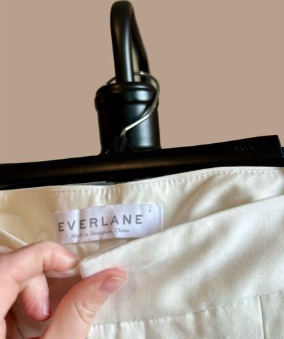 Everlane The Wide Leg Structure Pant White Size 2 NWOT