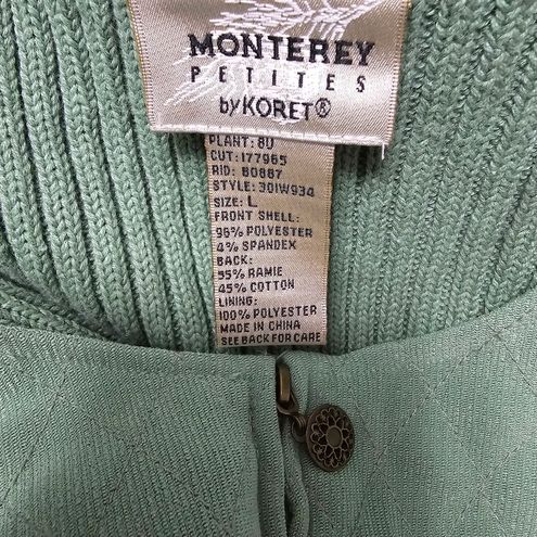 Monterey by Koret Vest & Pants Outfit Sage Green Corduroy Pants