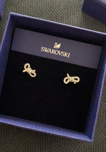 Swarovski Lifelong Bow stud earrings NEW White - $55 (20% Off