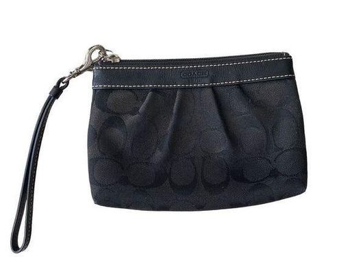 Coach Black Monogram Wristlet Zip Bag - $27 - From Rachael