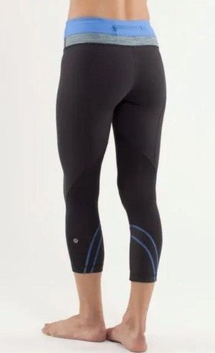 Lululemon Run: Inspire Crop II Leggings - Blue/Deep Coal - Size 4 Black -  $45 - From Sarah