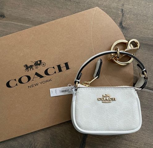 Coach Mini Nolita Bag Charm In Signature Canvas White - $60 (38