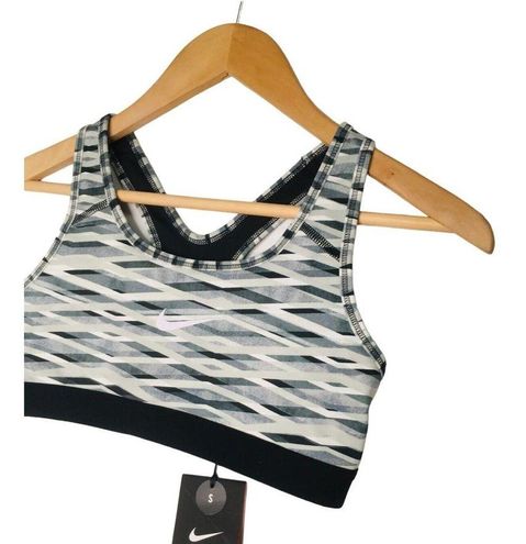 Nike New Pro Criss Cross Bra Top Dry Fit Workout Logo Athletic Geometric  Gray S - $24 New With Tags - From Michelle