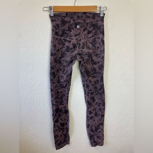 Lululemon Align Pant Ii 25 In Mini Dusk Floral Antique Bark Black