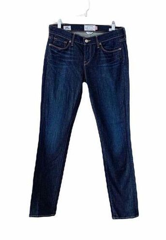 Lucky Brand Jeans White Oak Cone Denim Made In USA Dark Blue Wash Size 6/28