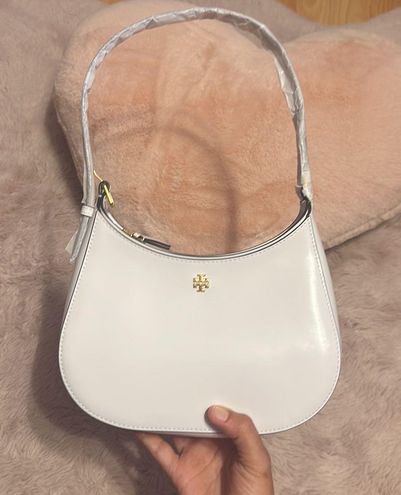 Tory Burch Optic White Emerson Patent Leather Zip Hobo, Best Price and  Reviews