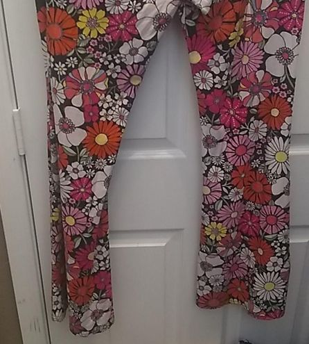 No Boundaries Juniors' Retro-style Flowery Leggings (XXXL, 21