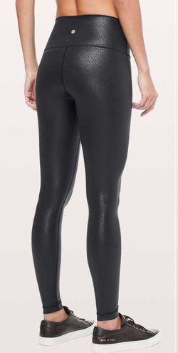 Lululemon Wunder Under High-Rise Leggings Black Foil 28” W5BNJS Size 6