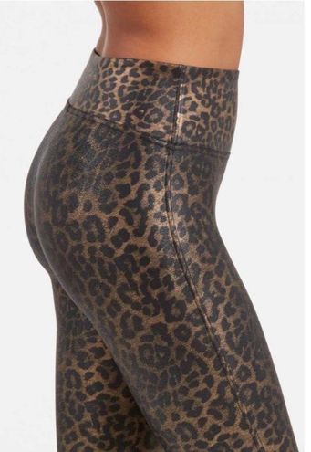 Varley Leggings Legging Luna Tort Leopard Brown Animal Print Dry Wick  Medium NEW