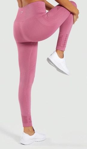 Gymshark Womens Energy Seamless Extra Breathable Leggings Polka Pink Size  Large