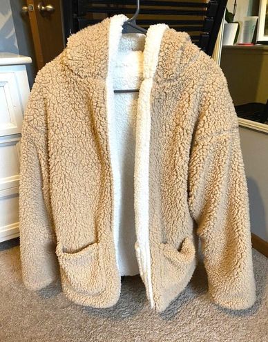 TJ Maxx reversible teddy sherpa jacket Tan Size M - $20 (33% Off Retail) -  From Allie