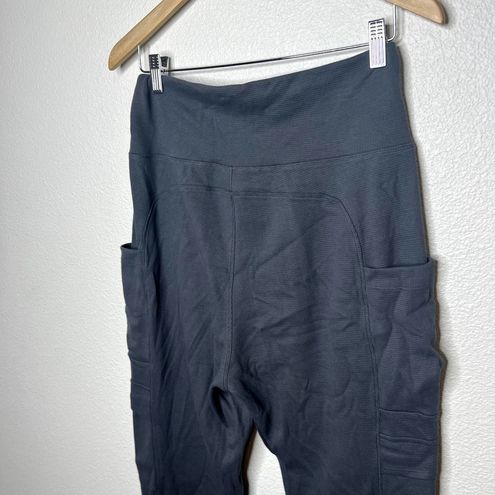 Halara Grey High Waisted Foldover Side Pocket Waffle Harem Dance Cargo  Joggers M Size M - $47 New With Tags - From Taylor