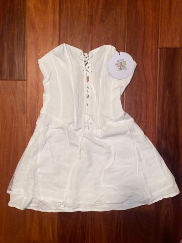 Peroli Corset Mini Dress White