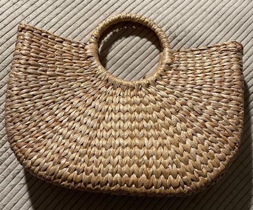 LC Lauren Conrad Wicker Top Handle Bag