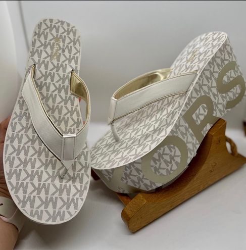 Michael Kors Benny Flip-Flop Wedge Sandals Gold Size 7 - $85 (57% Off  Retail) New With Tags - From Johana