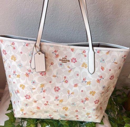 Coach City Tote With Mystical Floral Print