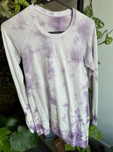 Lululemon Swiftly Tech Long Sleeve Shirt 2.0 In Shibori Stripe Wisteria  Purple