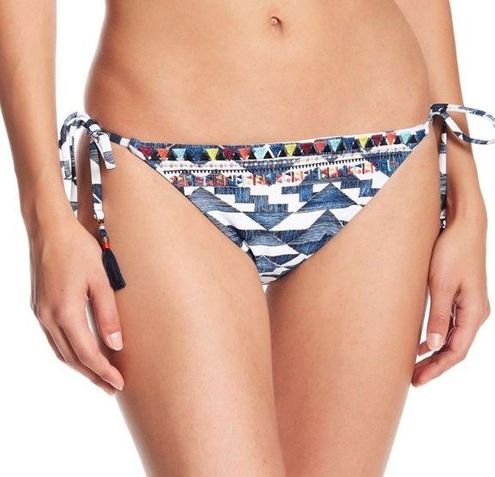 Lucky Brand Going South Side Tie Boho Bikini Bottom Medium - $20