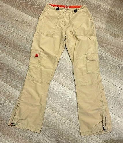 Vintage Y2K Abercrombie & Fitch Low Rise Cargo Flare Pants Khaki