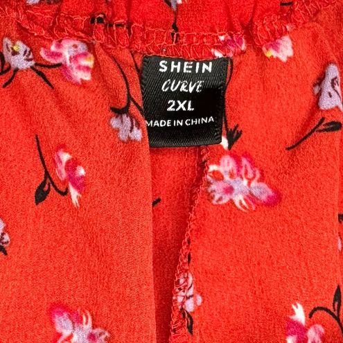 SheIn Curve Women's 2XL Red, Pink, Purple, Yellow, Black Floral Two Piece  Set Size 2X - $18 - From Morgan